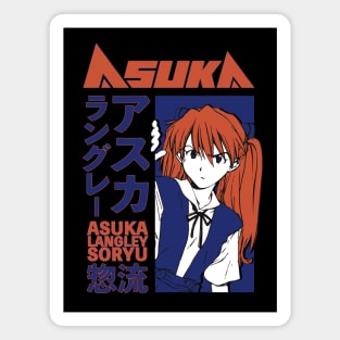 Asuka Langley Eva Japanese Aesthetics Red Blue Magnet